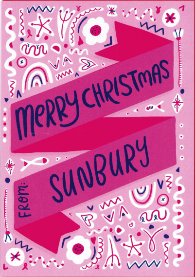 CHRISTMAS CARDS FROM SUNBURY (RANDOM MIX 5 CARDS) 1