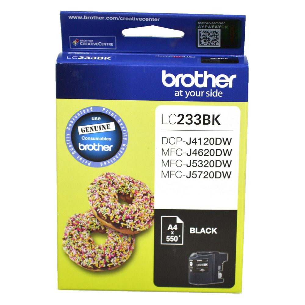 BROTHER LC233 Black Ink Cartridge up to 550 pages