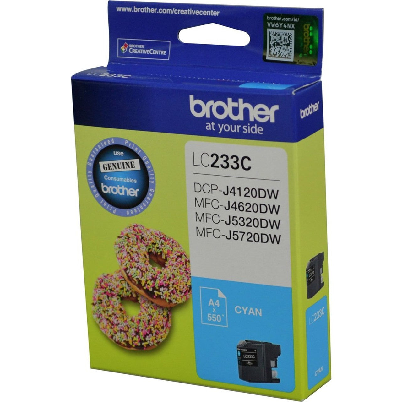 BROTHER LC233 Cyan Ink Cartridge up to 550 pages