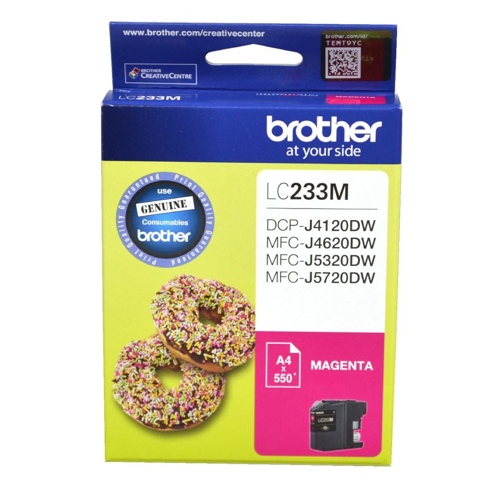 BROTHER LC233 Magenta Ink Cartridge up to 550 pages