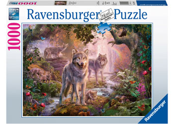 RAVENSBURGER SUMMER WOLVES PUZZLE 1000PC JIGSAW