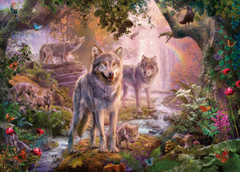 RAVENSBURGER SUMMER WOLVES PUZZLE 1000PC JIGSAW