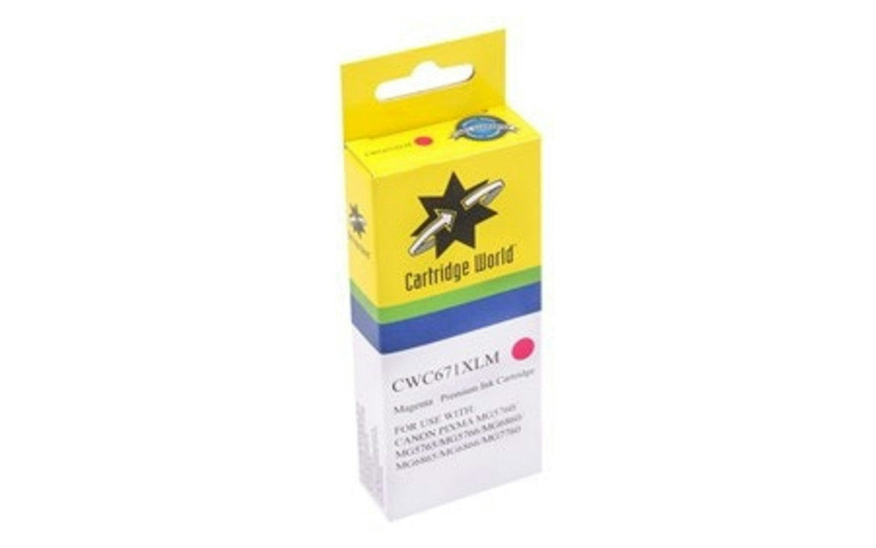 CARTRIDGE WORLD CANON CLI-671XLM MAGENTA INK CARTRIDGE
