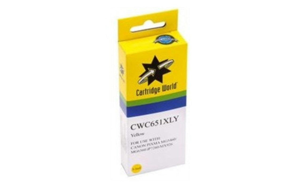 CARTRIDGE WORLD CANON CLI-651XLY YELLOW INK CARTRIDGE