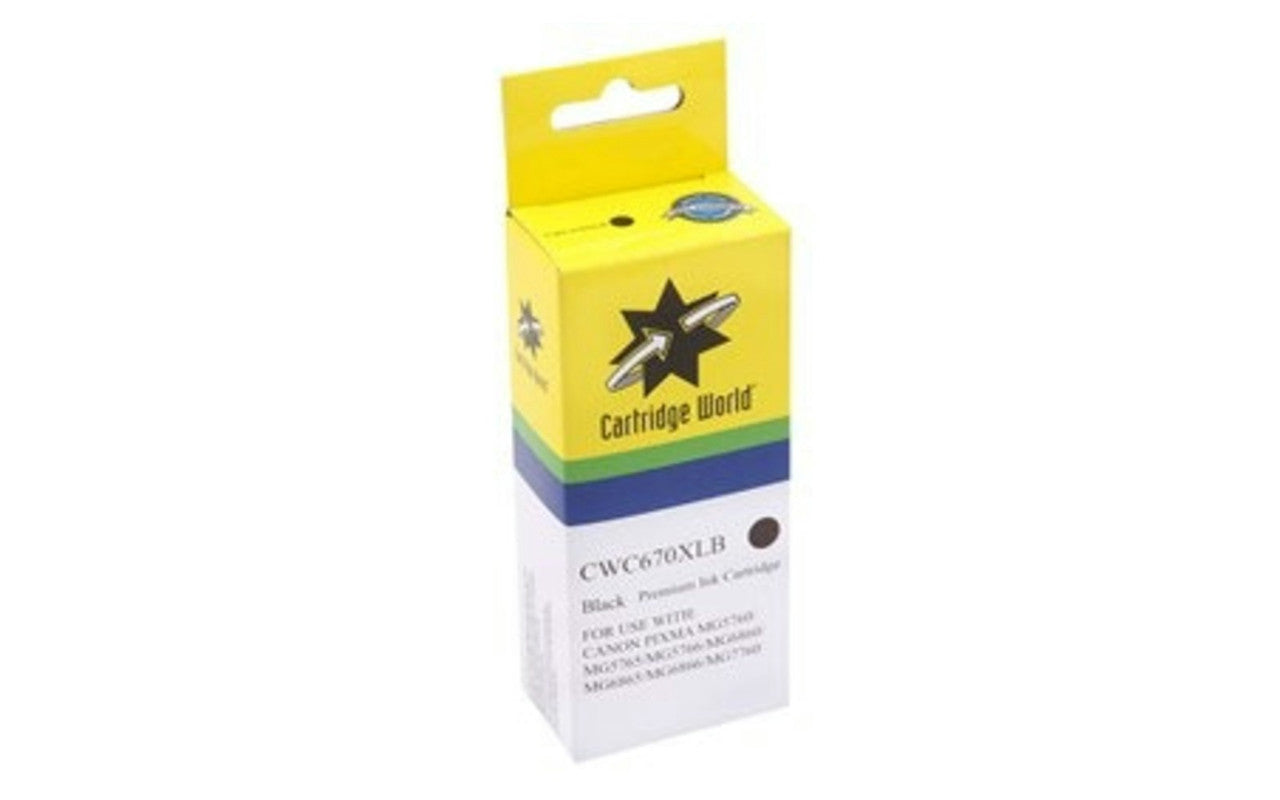 CARTRIDGE WORLD CANON PGI-670XLKK BLACK INK CARTRIDGE