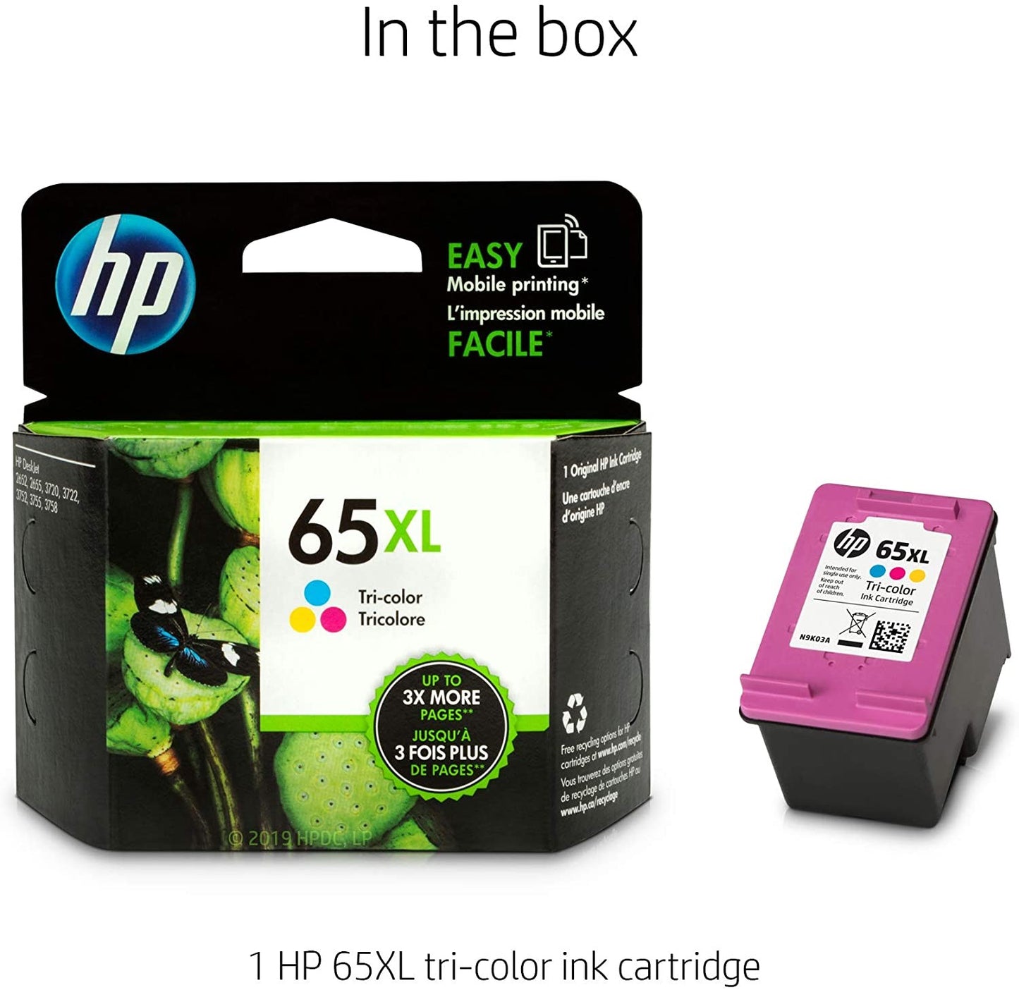 HP 65XL Tri Col Ink N9K03AA