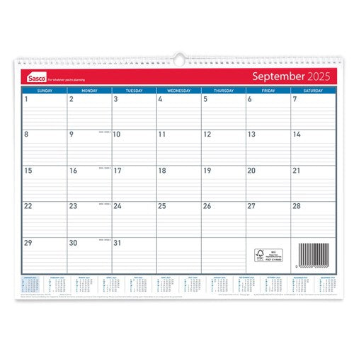 PLANNER 2025 SASCO 594X420MM COMPACT YTV