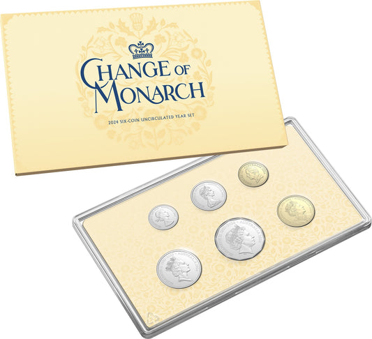 CHANGE OF MONARCH 2024 6 COIN PACK UNC