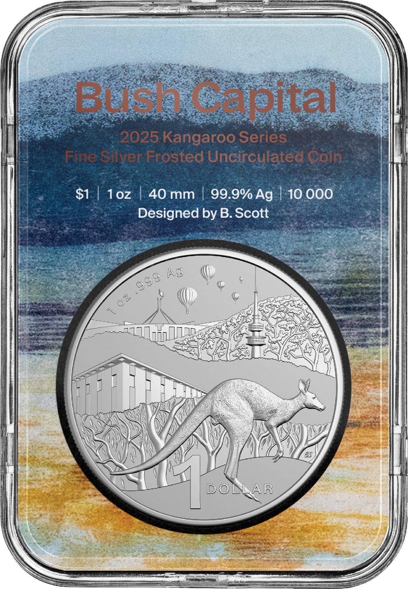 KANGAROO SERIES 2025 $1 1 OZ FINE SILVER FROSTED UNCIRCULATED COIN ROYAL AUSTRALIA MINT