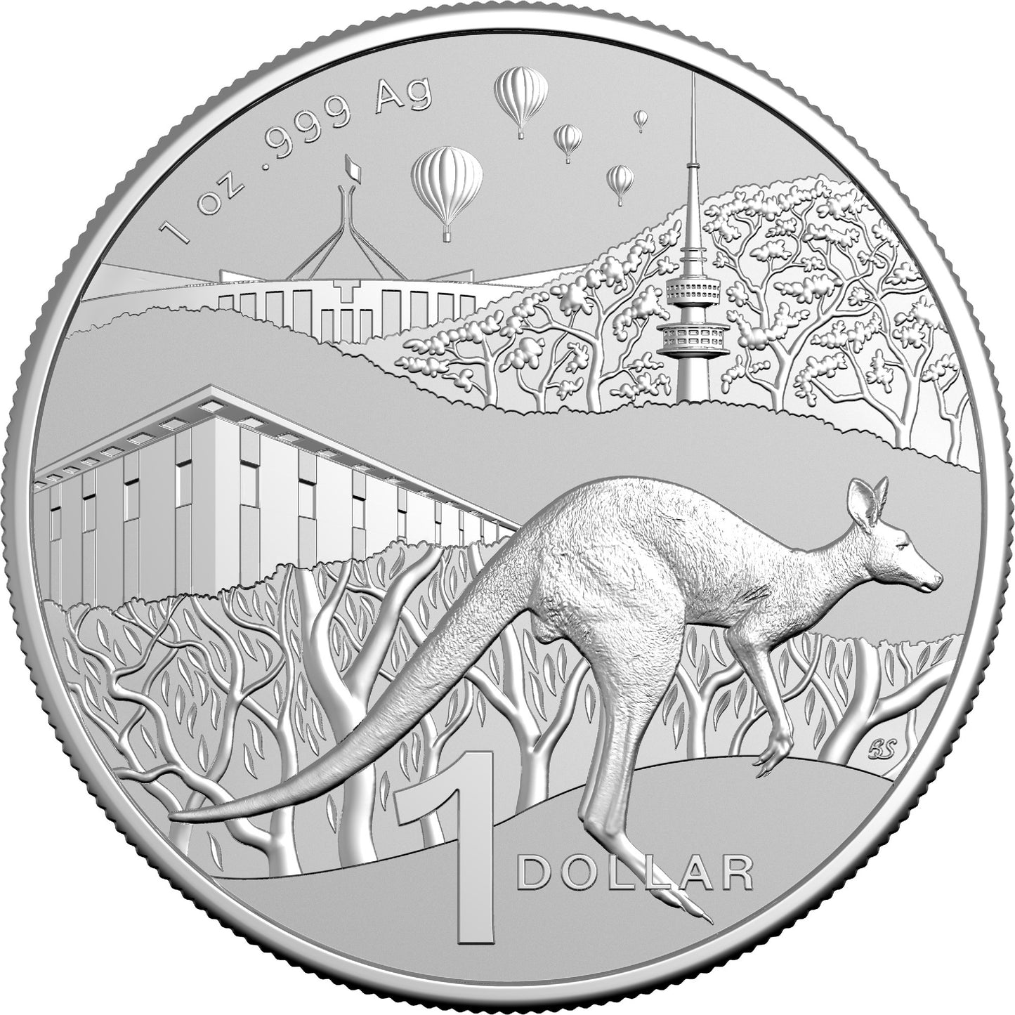 KANGAROO SERIES 2025 $1 1 OZ FINE SILVER FROSTED UNCIRCULATED COIN ROYAL AUSTRALIA MINT