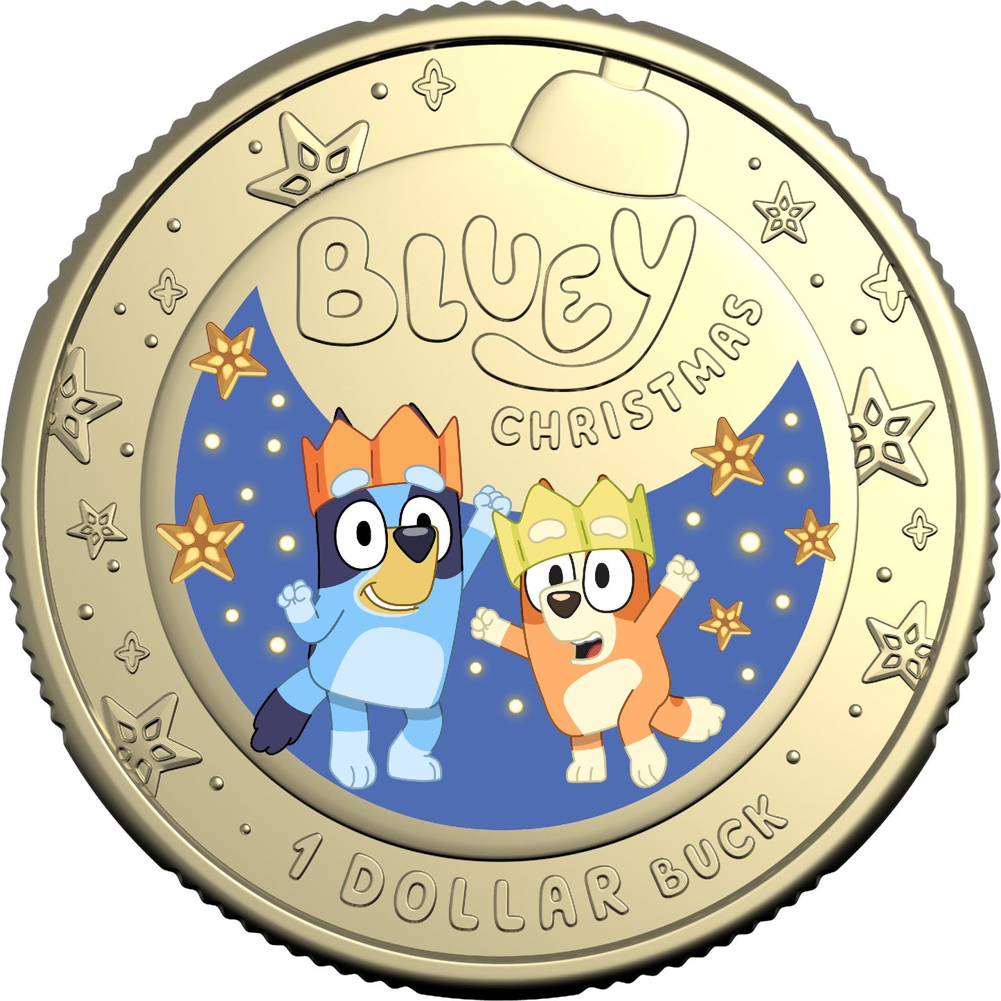 BLUEY PACK CARD CHRISTMAS $1 UNC 2025 COLOURED ROYAL AUSTRALIA MINT