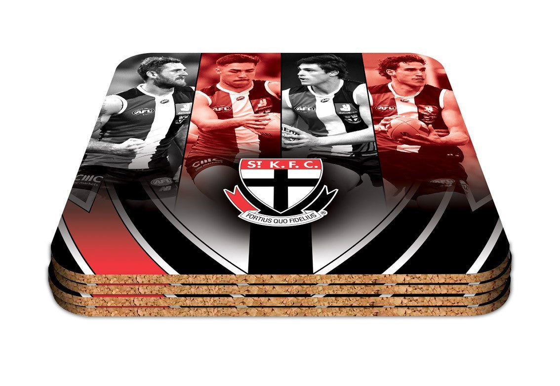 AFL PLAYER COASTER SET 4 ST KILDA