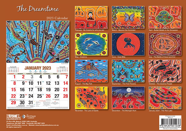 CALENDAR 2025 BIG PRINT DREAMTIME