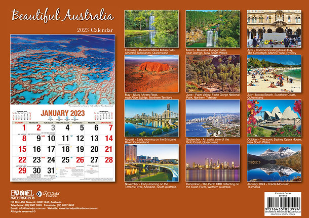CALENDAR 2025 BIG PRINT BEAUTIFUL AUSTRALIA
