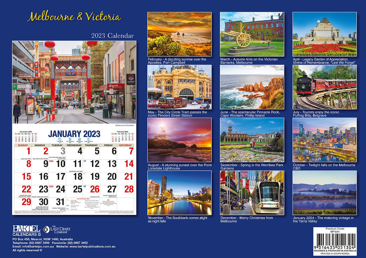 CALENDAR 2025 BIG PRINT MELBOURNE