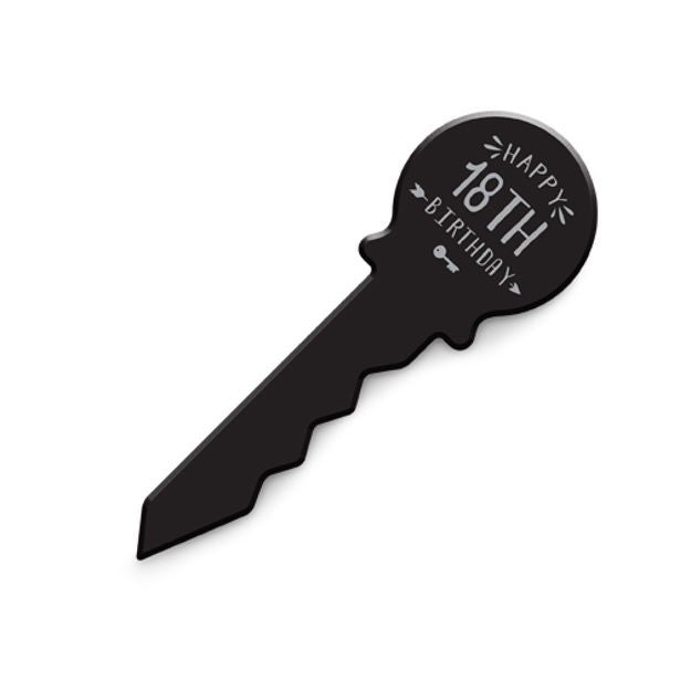 18TH BIRTHDAY KEY BLACK