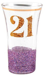 21ST GLITTERATI SHOT GLASS PURPLE