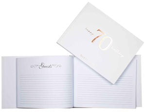 GUEST BOOK 70TH ROSE GOLD