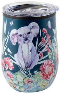 AUSTRALIAN FLORA THERMOS 360ML STAINLESS/PLASTIC - KOALA