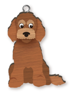 DOG HANDMADE KEYRING SPOODLE