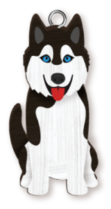 DOG HANDMADE KEYRING HUSKY