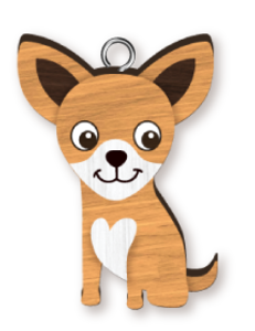 DOG HANDMADE KEYRING CHIHUAHUA