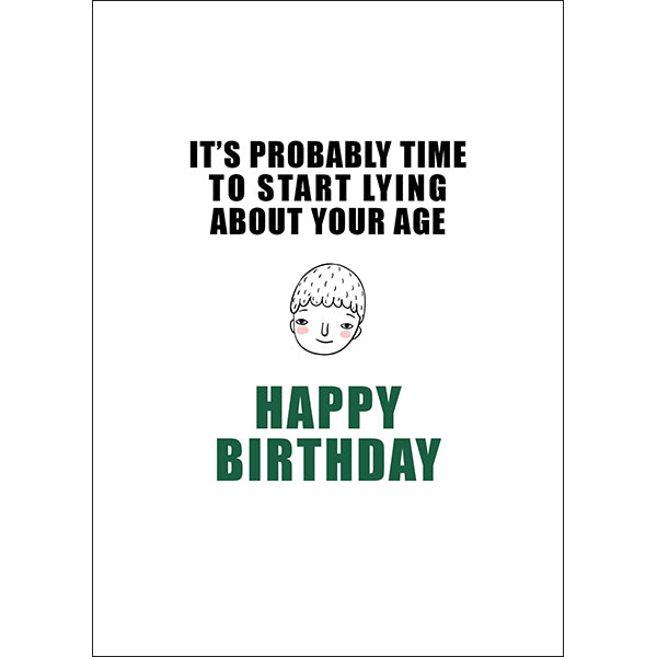 DEFAMATION LYING ABOUT AGE RUDE BDAY CARD