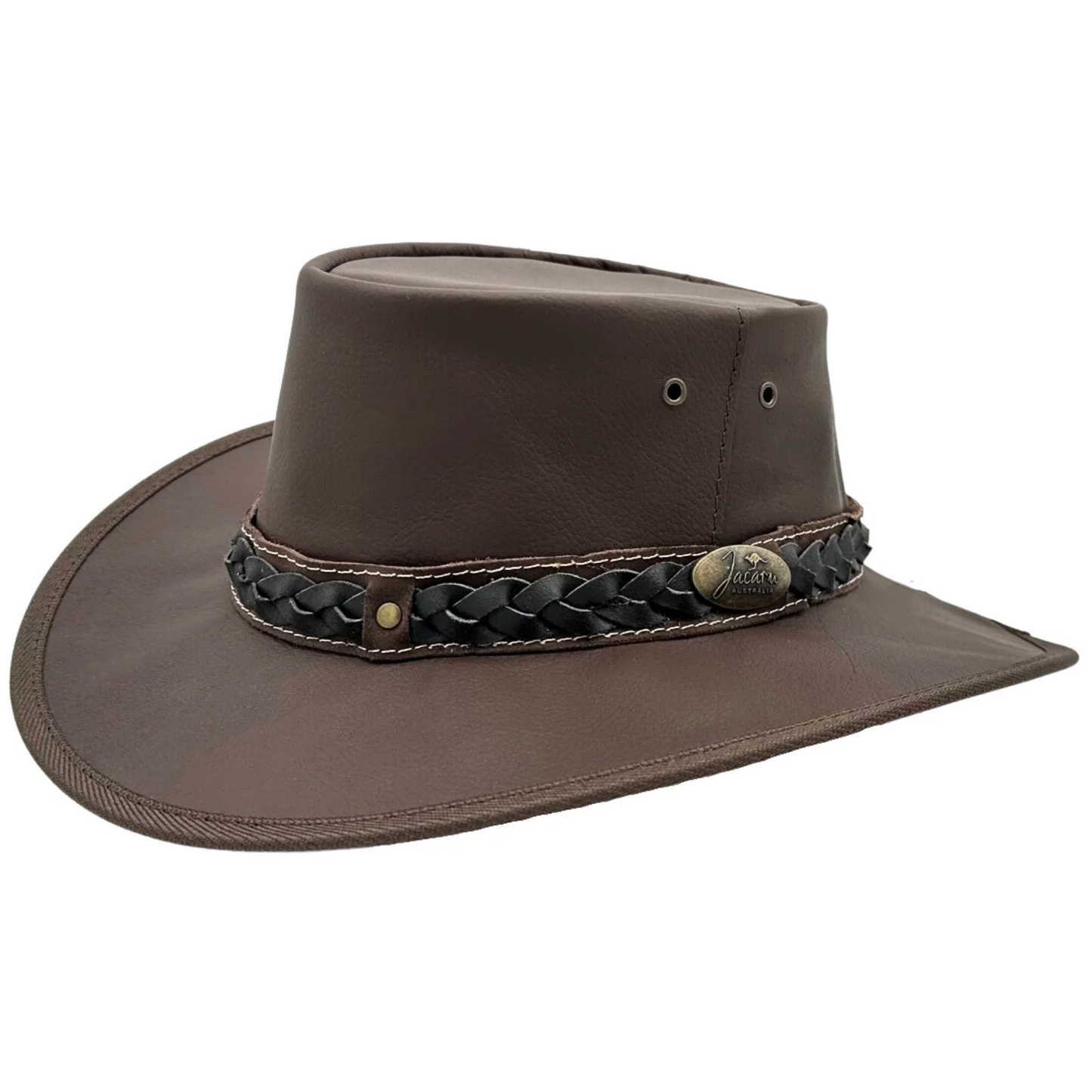 JACARU HAT ROO NOMAD TRAVELLER W/BAG BROWN MEDIUM