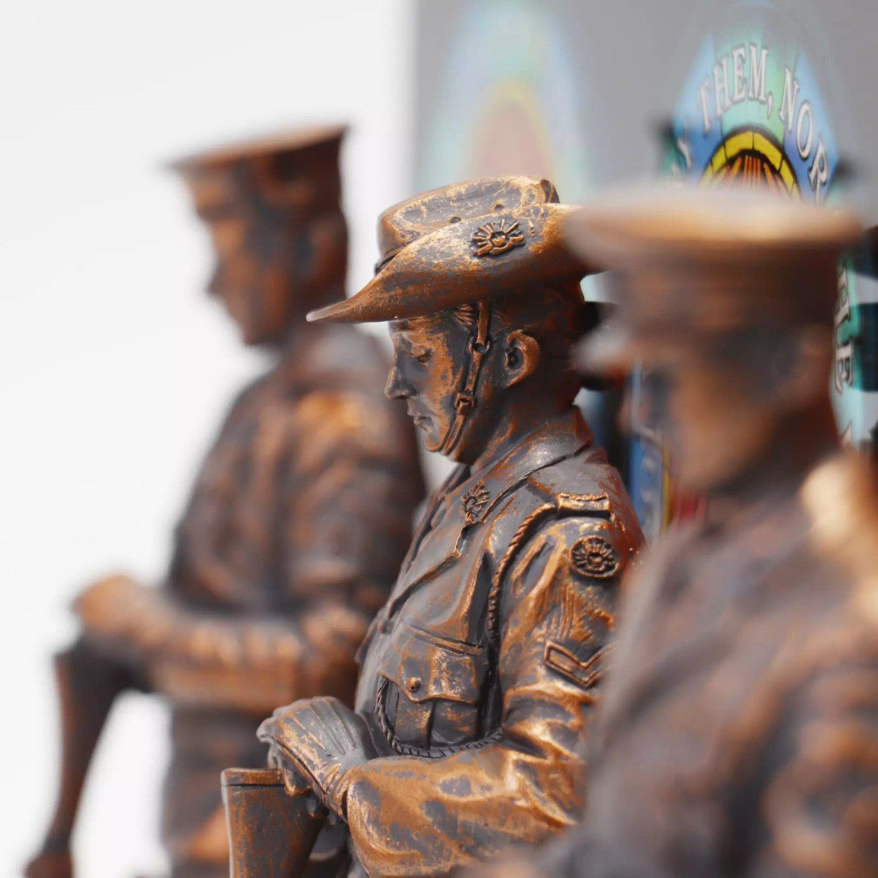 COURAGE HONOUR SACRAFICE WE WILL REMEMBER THEM FIGURINE