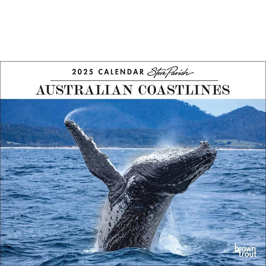 BROWN TROUT AUSTRALIAN COASTLINES - STEVE PARISH 2025 HORIZONTAL CALENDAR