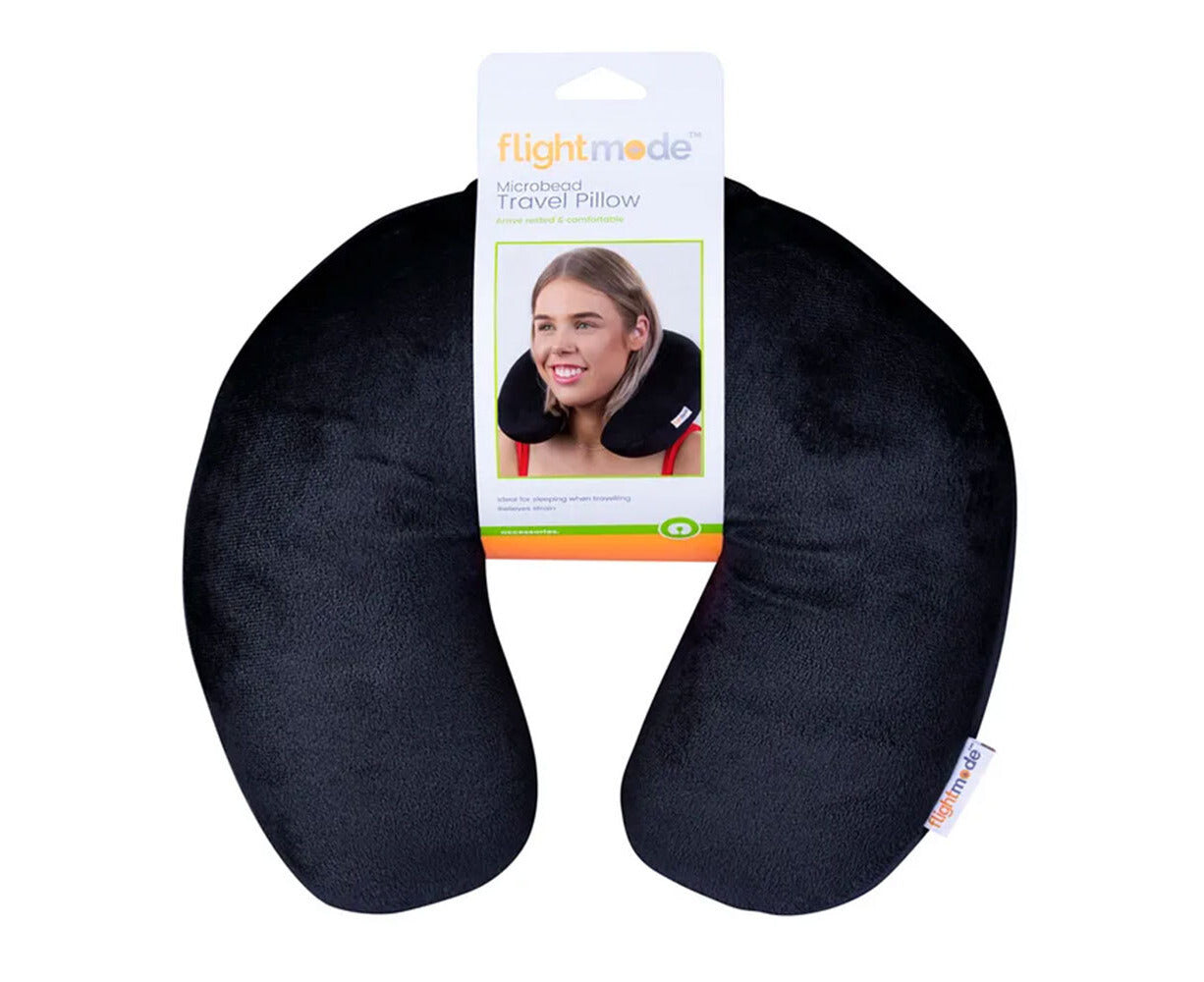 TRAVEL PILLOW MICRO BEAD BLACK