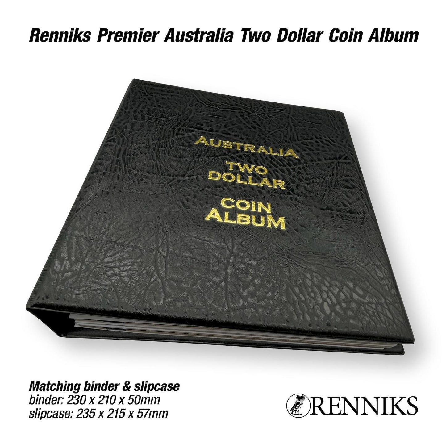 RENNIKS PREMIER AUSTRALIA $2 COIN ALBUM BLACK