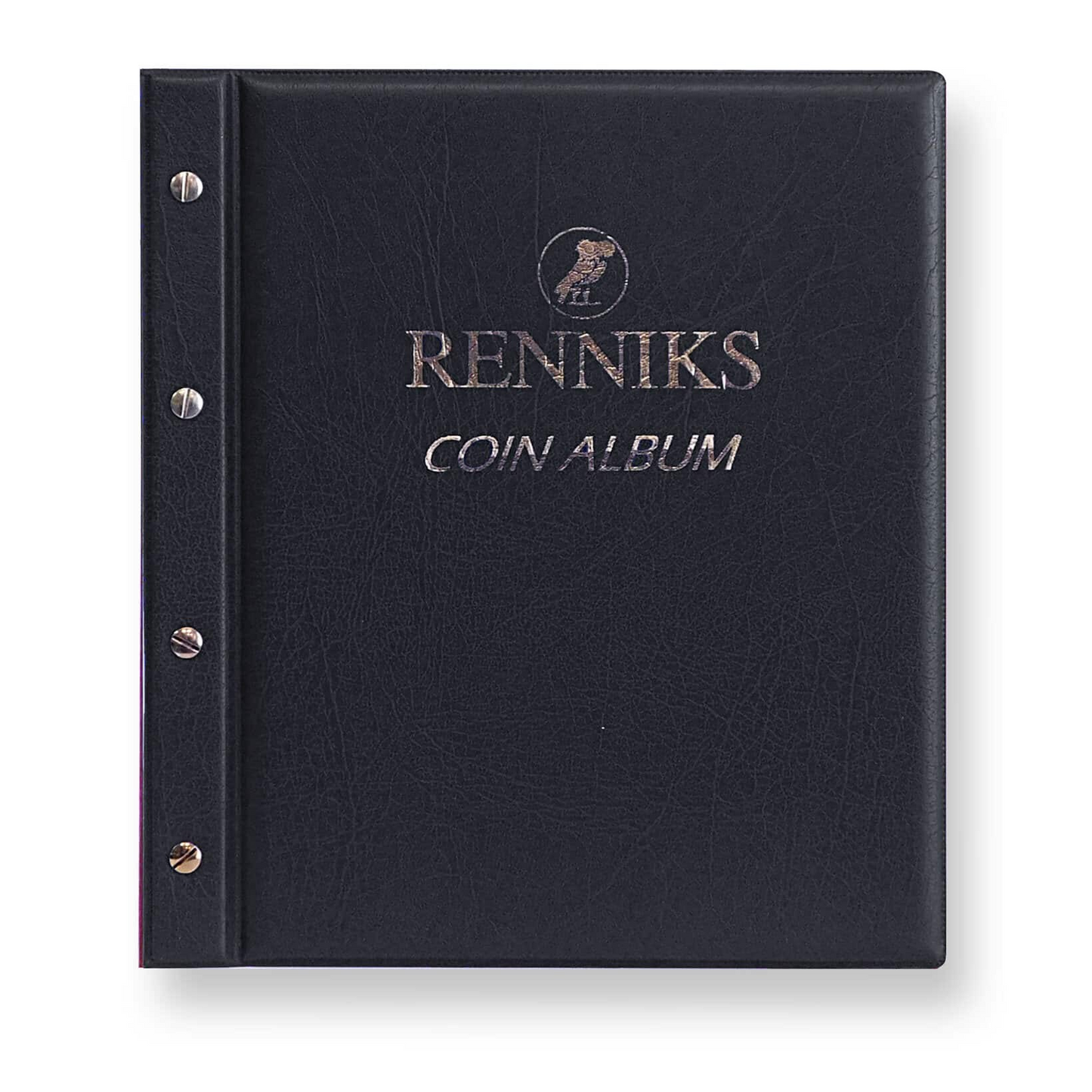 RENNIKS COIN ALBUM BLACK (INC 1x20 2x30 2x42 1x63 POCKET SHEETS)