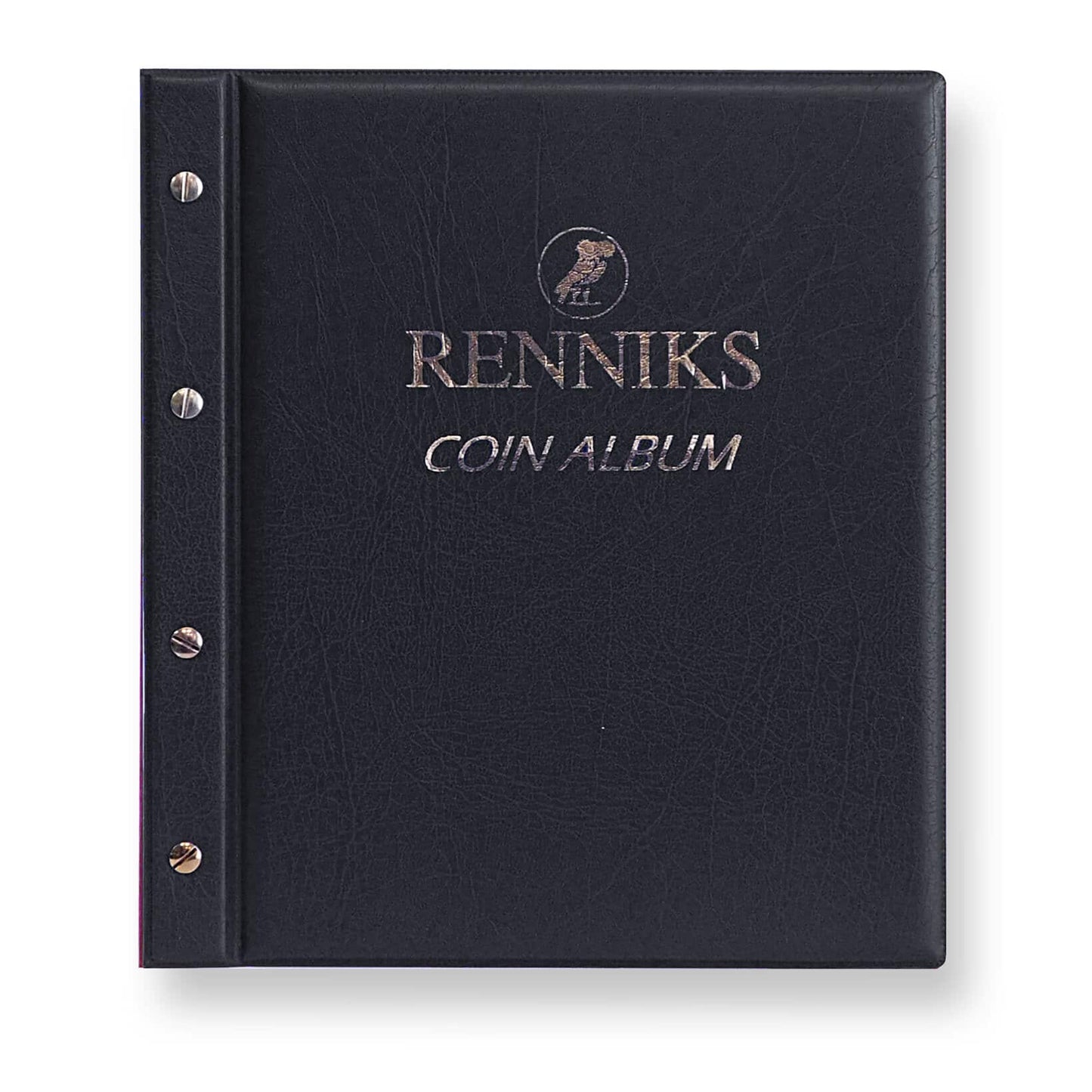 RENNIKS COIN ALBUM BLACK (INC 1x20 2x30 2x42 1x63 POCKET SHEETS)