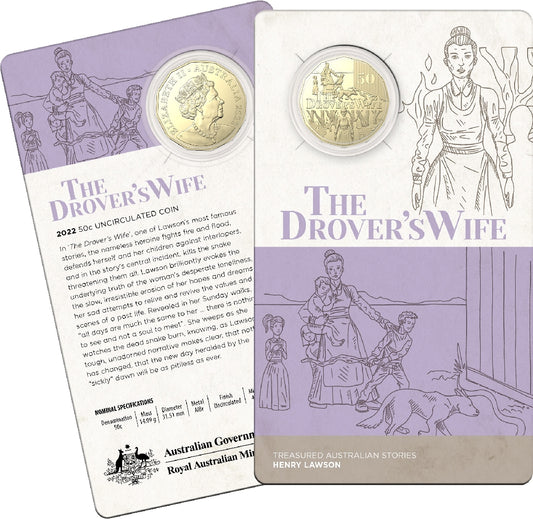 HENRY LAWSON DROVERS WIFE2022 50C ALBR UNCIRCULATED COIN