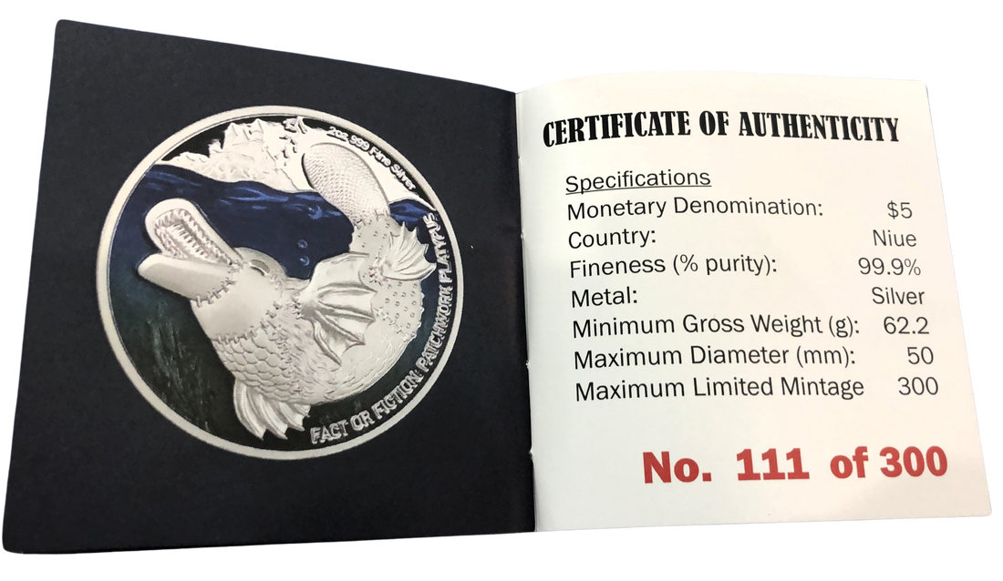 The NIUE PLATYPUS FACT OR FICTION PATCHWORK collectible coin is a little bit special