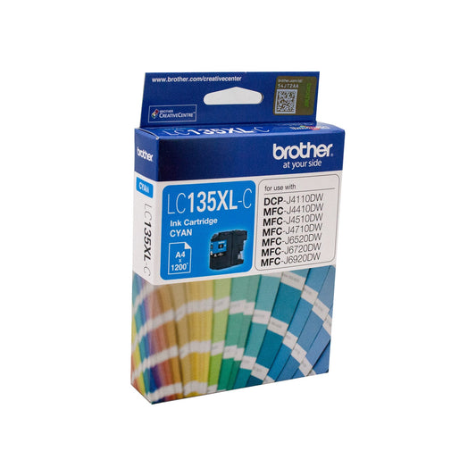 BROTHER LC135XL Cyan Ink Cartridge  up to 1200 pages