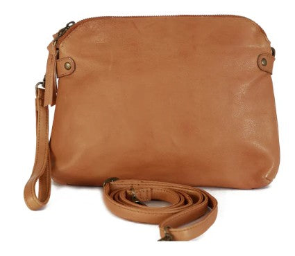BLUSH LEATHER BAG TAN [CLR:TAN]