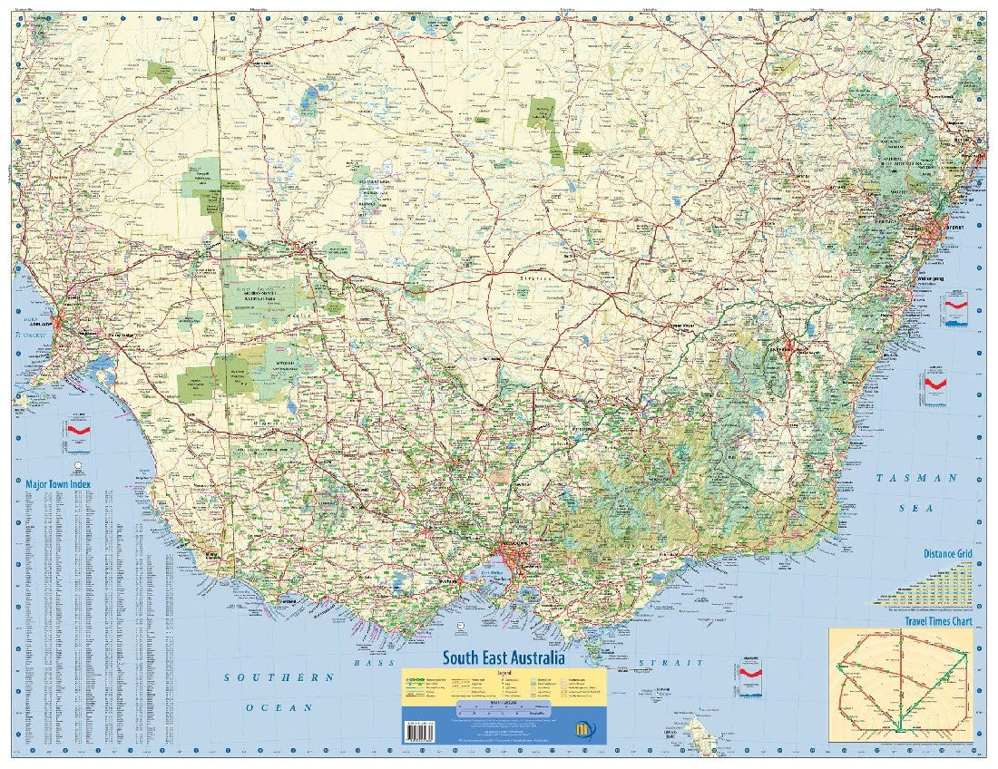 MAP SOUTH EAST AUST. FLAT MERIDIAN