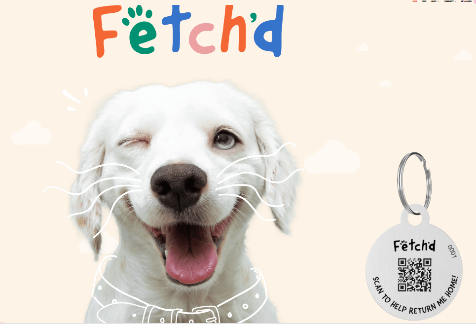 DOG TAG FETCH'D PAWSPORT SMART QR CODE