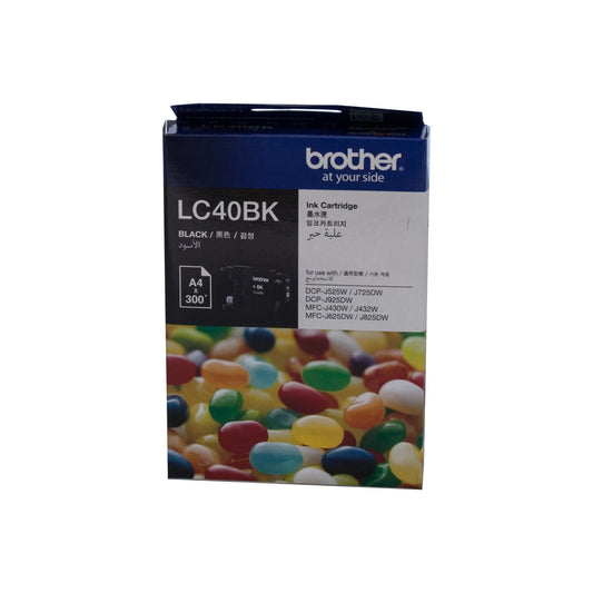 BROTHER LC40BK Black Ink Cartridge  300 pages