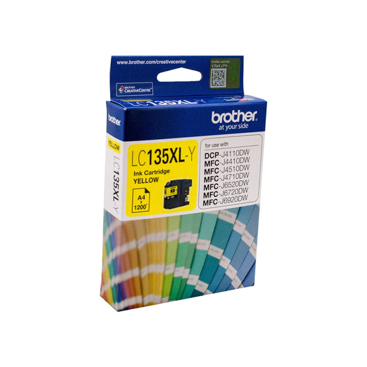 BROTHER LC135XL Yellow Ink Cartridge  up to 1200 pages