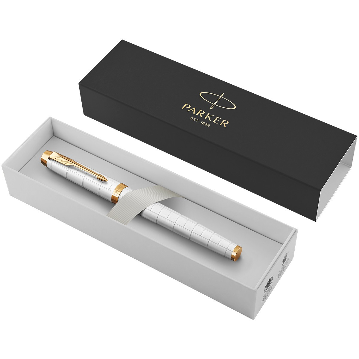 PEN PARKER IM PREMIUM FOUNTAIN PEARL WITH GOLD TRIM GIFT BOX