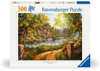 RAVENSBURGER COTTAGE BY THE RIVER PUZZLE 500PC