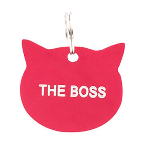 Say What Cat Tag - the Boss (Pink)