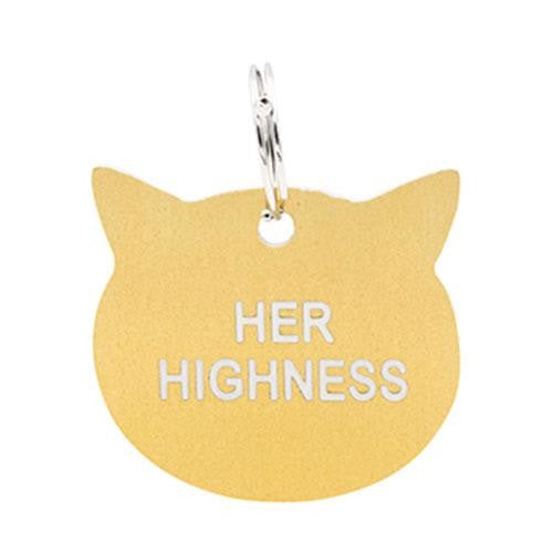 About Face Designs Key Chains - Goldtone 'Her Highness' Cat Pet Tag