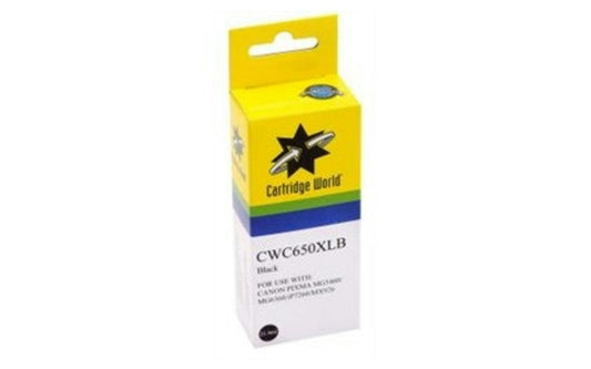 CARTRIDGE WORLD CANON PGI-650XLKK BLACK INK CARTRIDGE