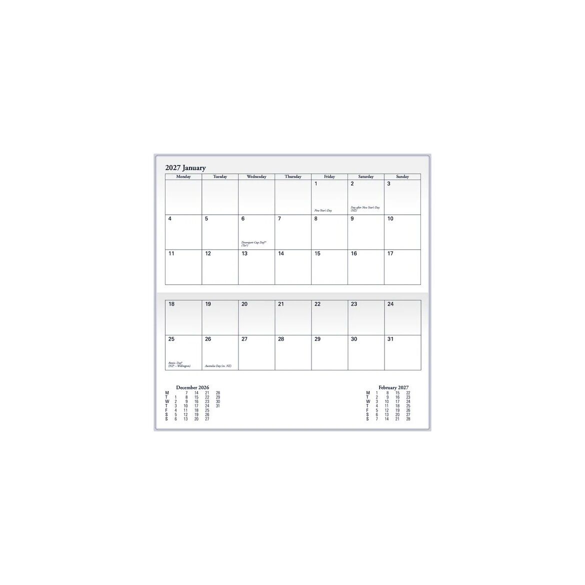 PLANNER DIARY 2026 COLLINS B6/7 COLPLAN 11W.V44 MTV ORANGE