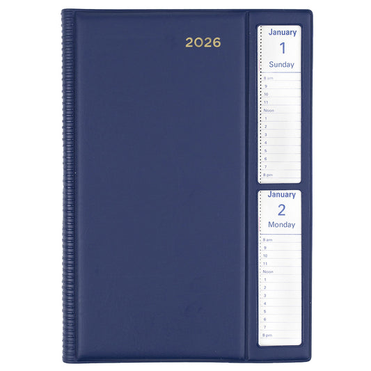 DIARY 2026 COLLINS BELMONT A5 287W.V59 PVC 2DTP WINDOW FACE NAVY