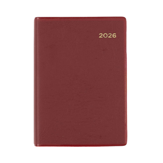 DIARY 2026 COLLINS BELMONT A7 337.V78 PVC POCKET WTV C RED